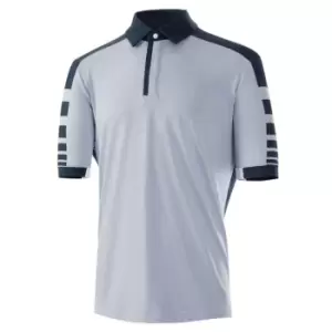 Image of Island Green Green Golf Mens Short Sleeve Panelled Performance Polo - Purple