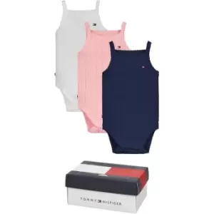 Image of Tommy Hilfiger Baby Girl Body 3 Pack Giftpack - Pink