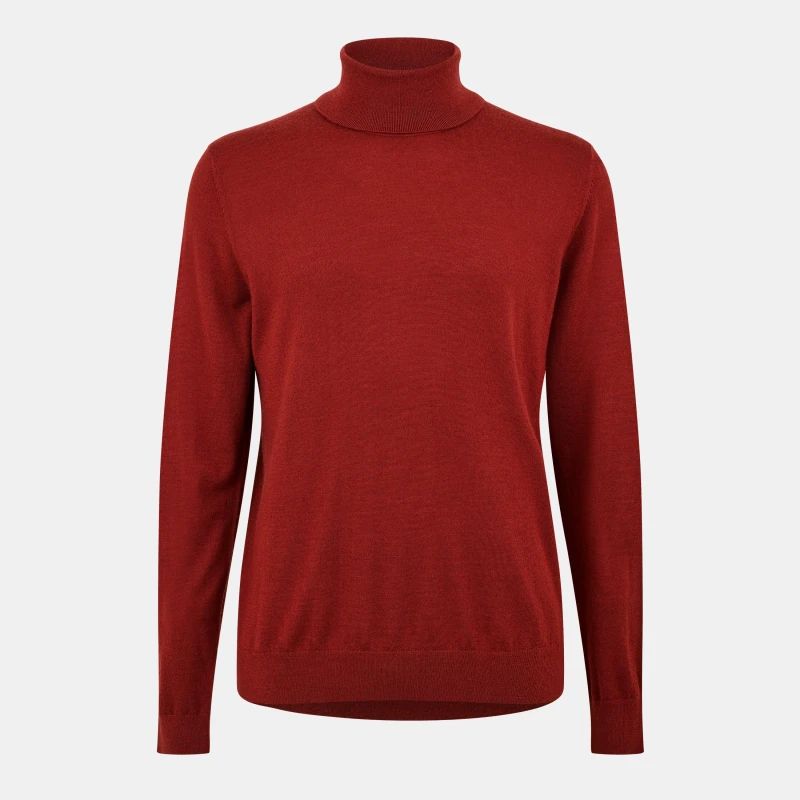 Image of Boss Mens HBC Bernardo Luxuriant Cashmere Jumper Medium Red male Small
