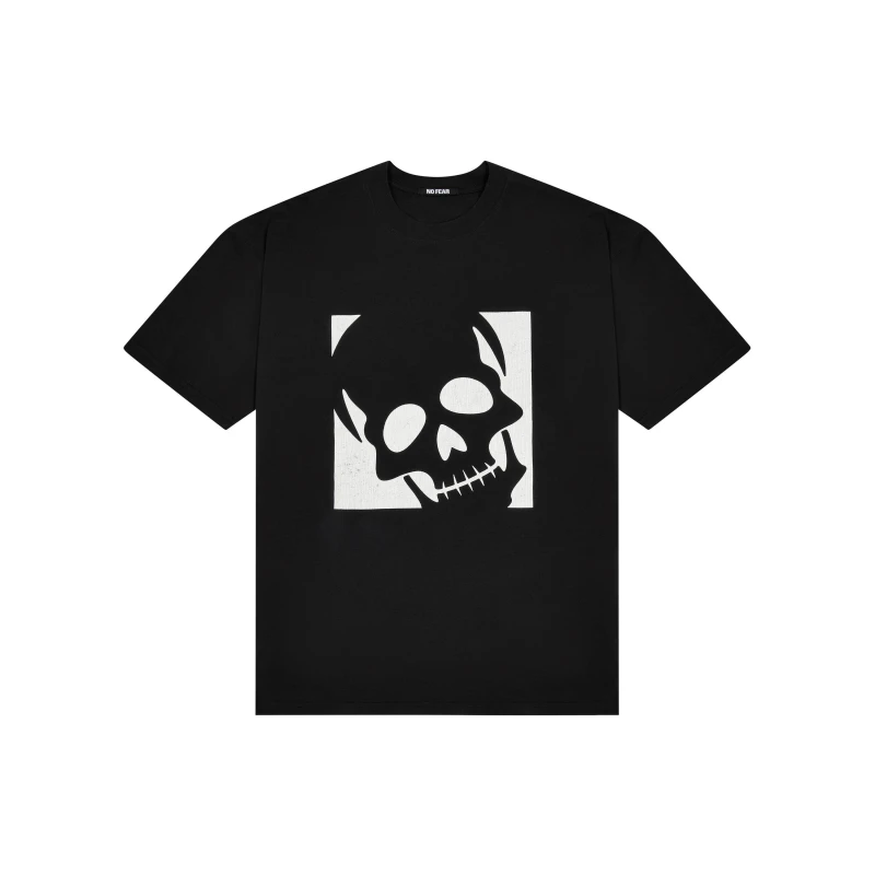 Image of No Fear Mens Graphic T-Shirt Black Skull male S