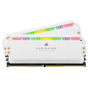 Image of Corsair DOMINATOR PLATINUM RGB 16GB (2 x 8GB) Memory Kit DDR4 3200MHz - White - CMT16GX4M2C3200C16W