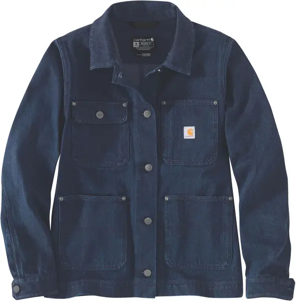 Image of Carhartt Relaxed Fit Denim Ladies Jacket, blue, Size M for Women