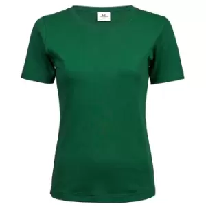 Image of Tee Jays Womens/Ladies Interlock T-Shirt (M) (Forest Green)