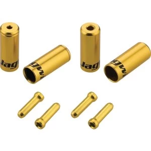 Image of Jagwire Brake/Gear Universal Pro End Cap Packs (For Braided Housing) Gold 4.5/5mm