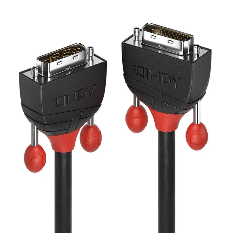 Image of Lindy Lindy 1m DVI-D Dual Link Cable, Black Line 36251