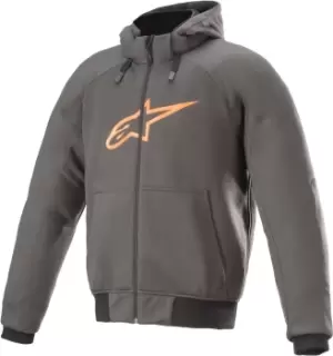 Image of Alpinestars Chrome Sport Motorcycle Hoodie, grey-orange, Size S, grey-orange, Size S
