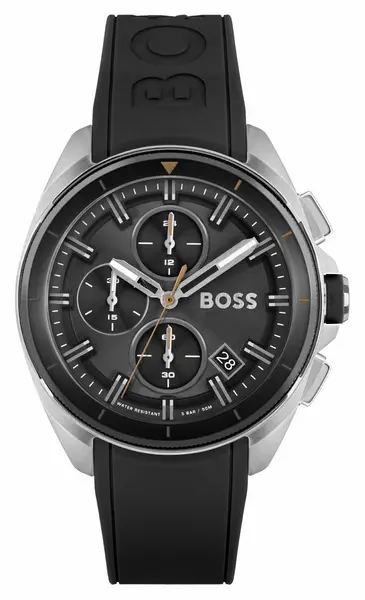 Image of BOSS 1513953 Volane Black Chronograph Dial Black Watch