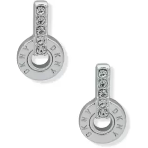 Image of Ladies DKNY Jewellery Base metal PE PAVE RIVET STUD Silver
