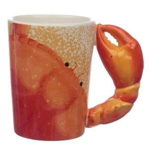 Image of Crab Claw Shaped Handle Ceramic Mug