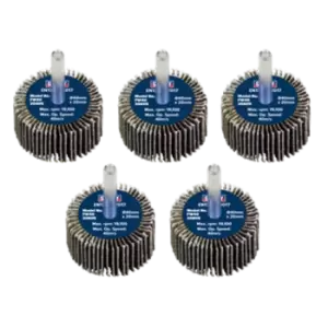 Image of Sealey Flap Wheel 40 x 20mm 6mm Shaft Assorted Grit - Pack of 5 - FW4020ASS
