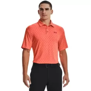 Image of Under Armour 2022 Mens Playoff Polo 2.0 Tangerine Polo - L