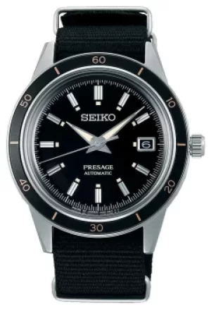 Image of Seiko Presage Style 60s Black Nylon Strap SRPG09J1 Watch