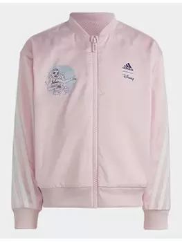Image of adidas Disney Moana Track Top, Pink, Size 5-6 Years, Women