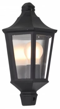 Image of Wickes Naples Black Half Lantern - 60W