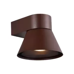 Image of Nordlux Kyklop Cone Outdoor Wall Light - Rust Brown