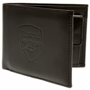 Image of Arsenal FC Debossed Wallet (One Size) (Brown)