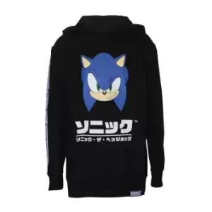 Image of Sonic The Hedgehog Childrens/Kids Hoodie (5-6 Years) (Black/Blue)