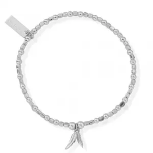 Image of ChloBo Mini Cube Double Feather Bracelet SBCFB584