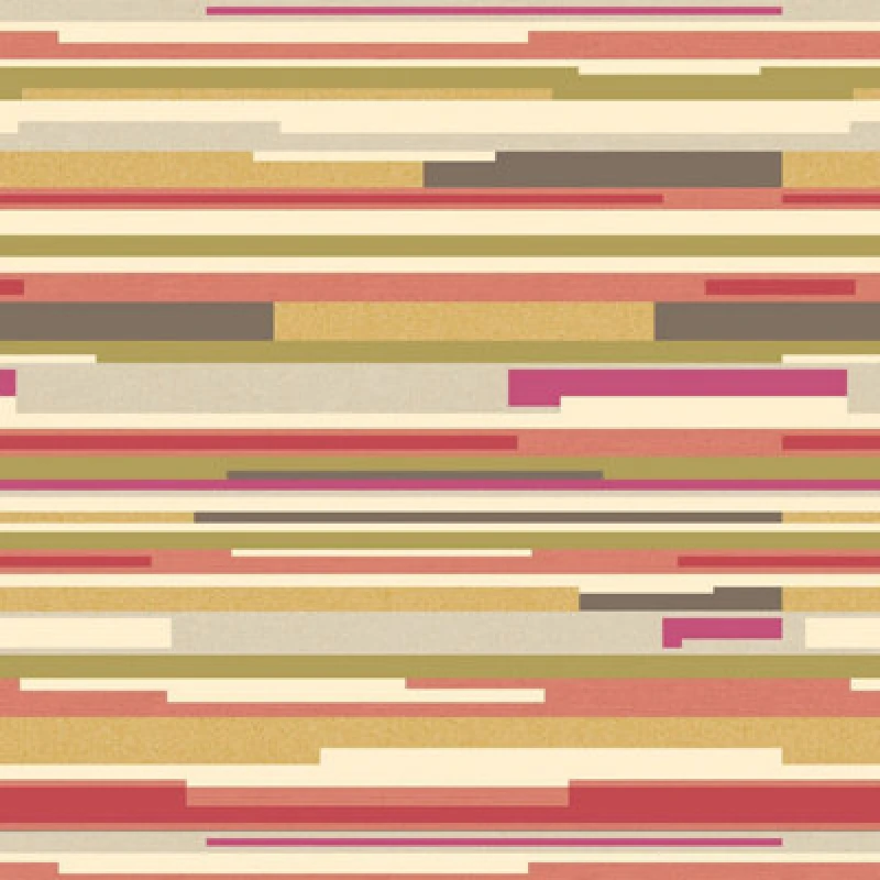 Image of Hoopla Walls Horizontal Stripe Mustard Yellow 10M Wallpaper Matt Smooth