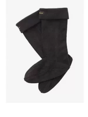 Image of Barbour Fleece Wellington Sock -black, Black, Size S, Women