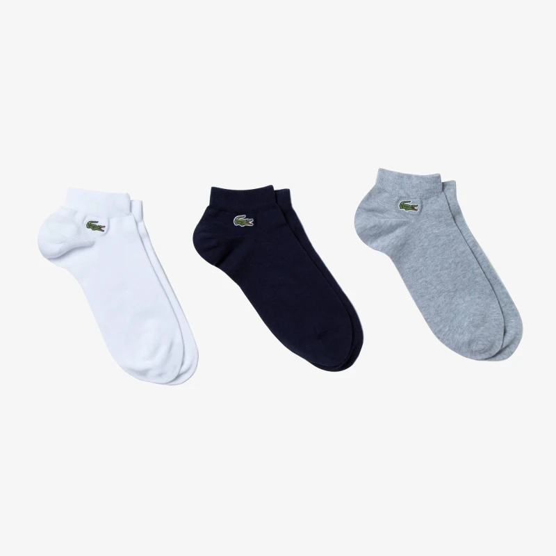 Image of Lacoste 3 Pack Trainer Socks - Multi Multi 12+