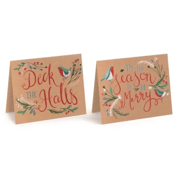 Image of Tom Smith Tom Smith 20 Pack of Luxury Christmas Cards - KRAFT SCRIPT