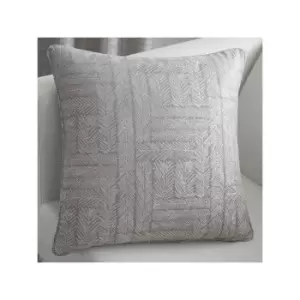 Image of Curtina Lowe Textured Stripes Piped Filled Cushion, Charcoal, 43 x 43 Cm