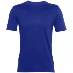Image of Under Armour Curry Logo T Shirt Mens - Blue