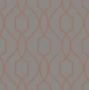Image of Fine Decor Apex Charcoal Geometric Metallic Effect Smooth Wallpaper