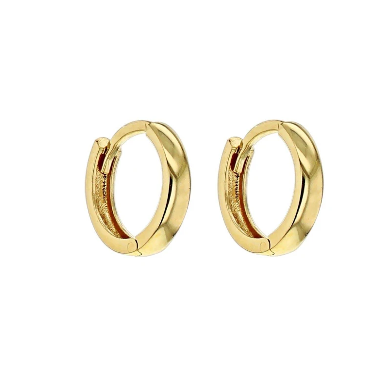 Image of Be You 9ct Gold Huggy Hoops Gold female One Size