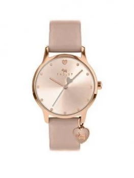 Image of Radley Blush Charm Dial Cobweb Leather Strap Ladies Watch