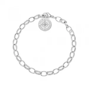 Image of THOMAS SABO Silver Diamond Oval Belcher Bracelet DCX0001-725-14-17cm