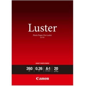 Image of Canon LU-101 A4 Photo Paper Pro Luster 20 Sheets
