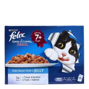 Image of Felix As Good As It Looks Senior Fish Cat Food 12 x 100g