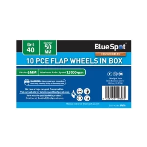 Image of 10 Piece 40 Grit 50MM Flap Wheels in Box