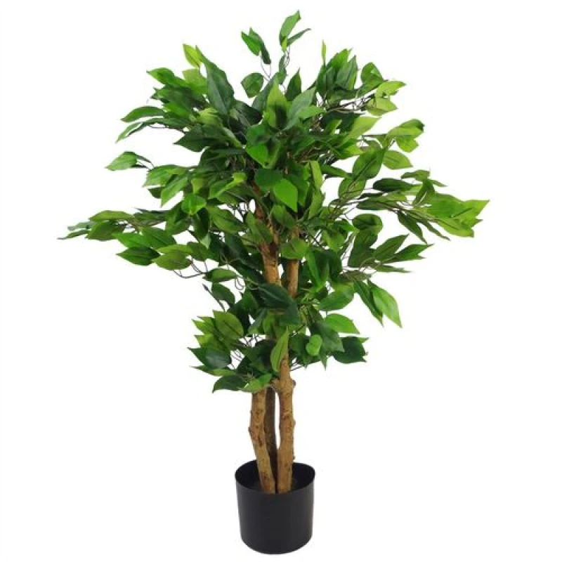 Image of Leaf 90cm Artificial Evergreen Ficus Tree Green