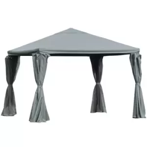 Image of Alfresco 3m Gazebo with Sidewalls, Grey