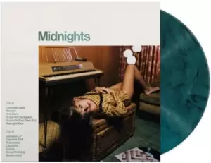 Image of Taylor Swift Midnights - Jade Green Marbled Vinyl Edition - Sealed 2022 UK vinyl LP 4579007