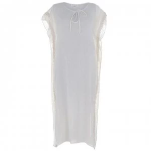 Image of Velvet Crinkle Dress - Coconut