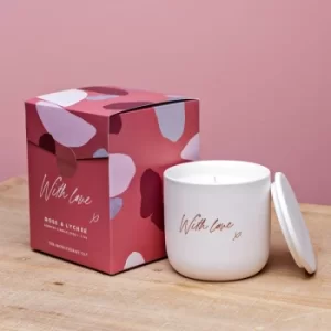Image of With Love 200g Candle Rose & Lychee
