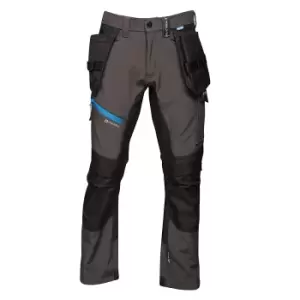 Image of Regatta Mens Strategic Softshell Work Trousers (30R) (Ash)