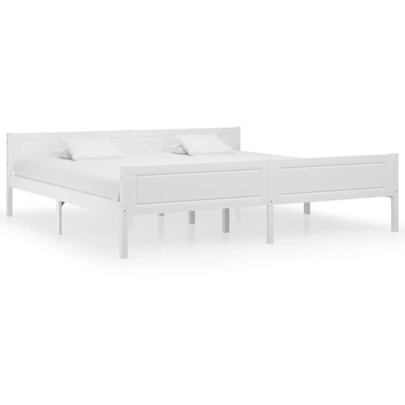 Image of VIDAXL Bed Frame without Mattress Solid Pinewood White 200x200cm Vidaxl 8720286364208