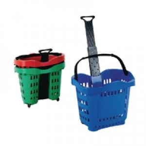 Image of Slingsby Giant Shopping BasketTrolley Blue SBY20754.