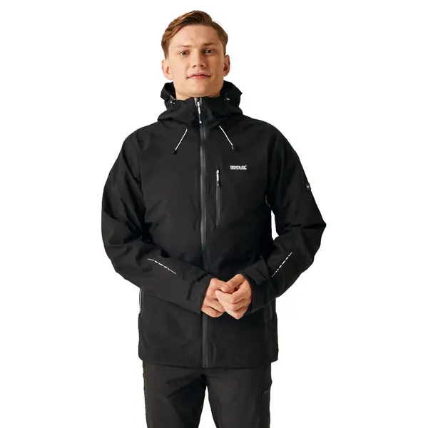 Image of Regatta Mens Okara Full Zip Waterproof Breathable Jacket S - Chest 37-38' (94-96.5cm) Black RMW400-800-S