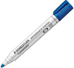 Image of Staedtler Whiteboard Marker Blue Bullet PK10