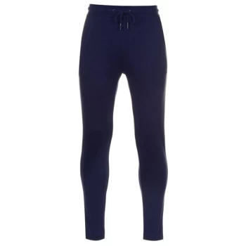 Image of Fabric Slim Jogging Pants Mens - Navy