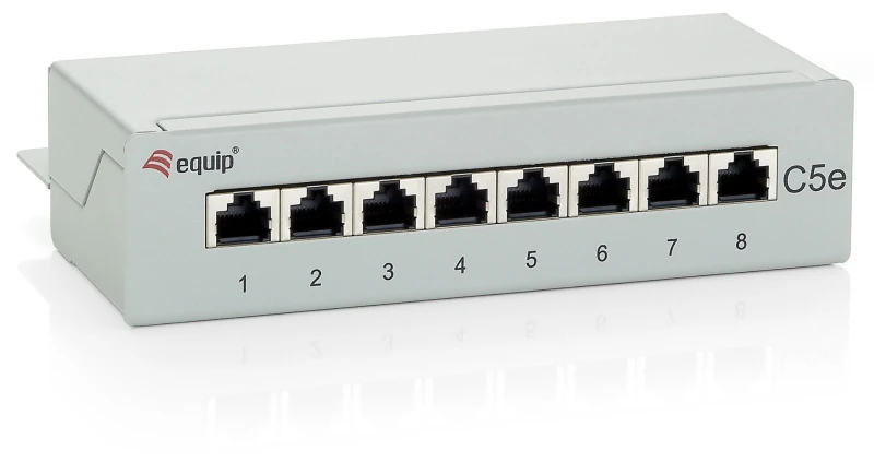 Image of Equip 8-Port Cat.5e Desktop Patch Panel. Light Grey