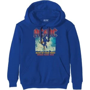 Image of AC/DC - Blow Up Your Video Unisex Medium Hoodie - Blue
