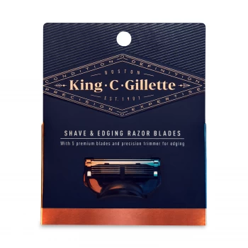 Image of King C. Gillette Shave and Edging Razor Blades, 3 Refills