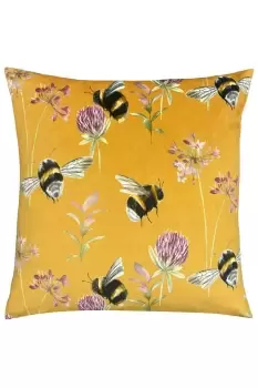 Image of Country Bee Garden Hand-Painted Printed Cushion